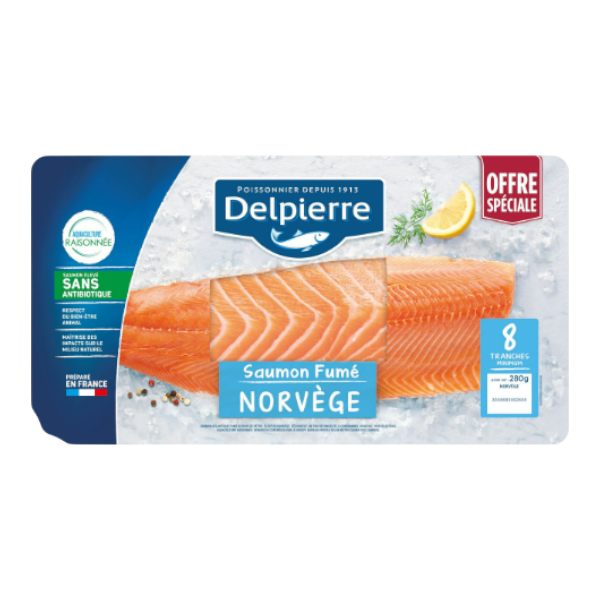 Delpierre Norveg Smoked Salmon 120G