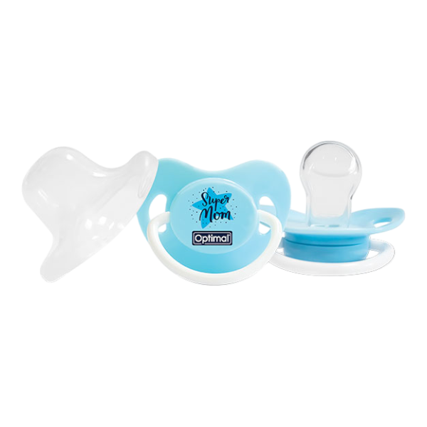 Optimal Orthodontic Silicone Pacifier 6M+ (Blue)-Opb-1048