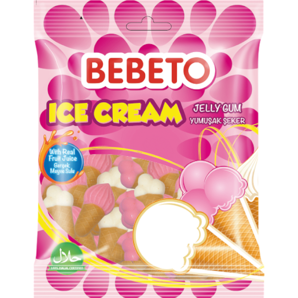 Bebeto Ice Cream Jelly Gum 80G