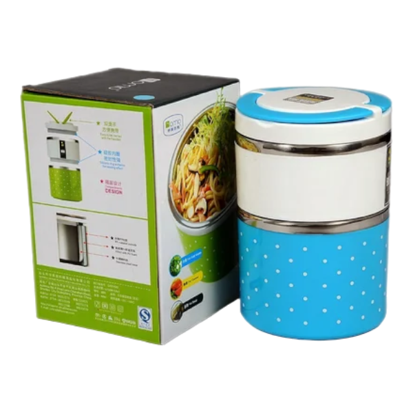 Lunch Box (Multi Colors) Double Layers
