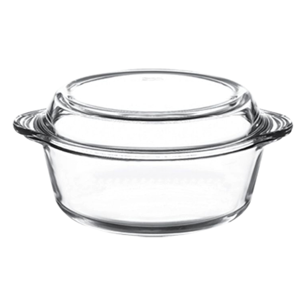 Pasabahce Borcam Round Casserole With Lid 2100Cc