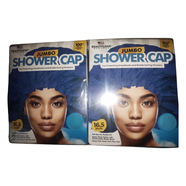 Beautyland Jumbo Shower Cap Turquoise Blue 16.5 Inch