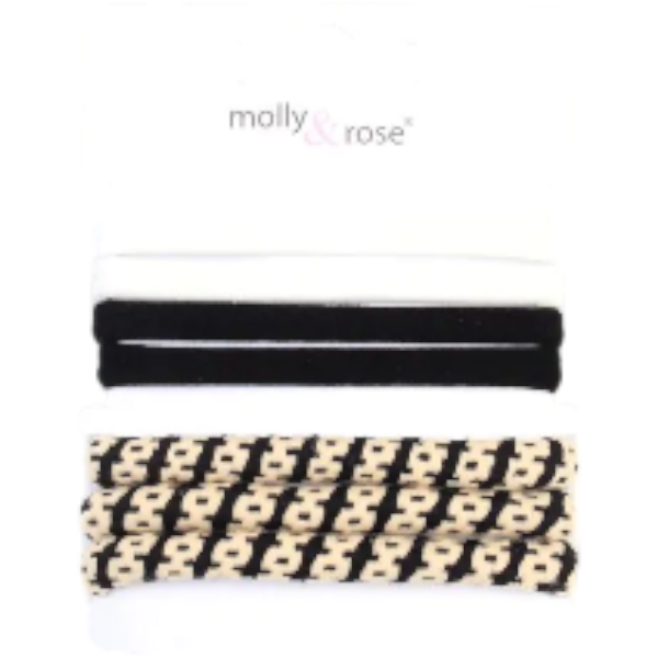 Molly & Rose Elastics Black & White Card