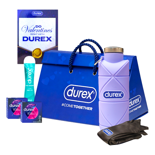 Durex Love Box With Free Collapsible Water Bottle And A Blindfold