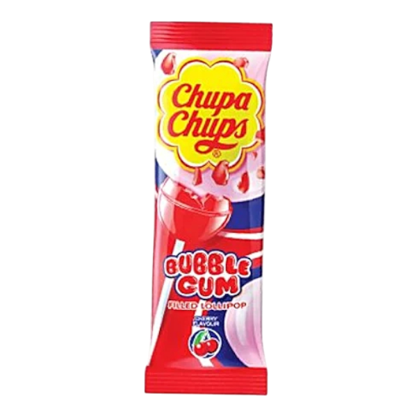 Chupa Chups Bubble Gum Strawberry Flavour Lollipop 11G