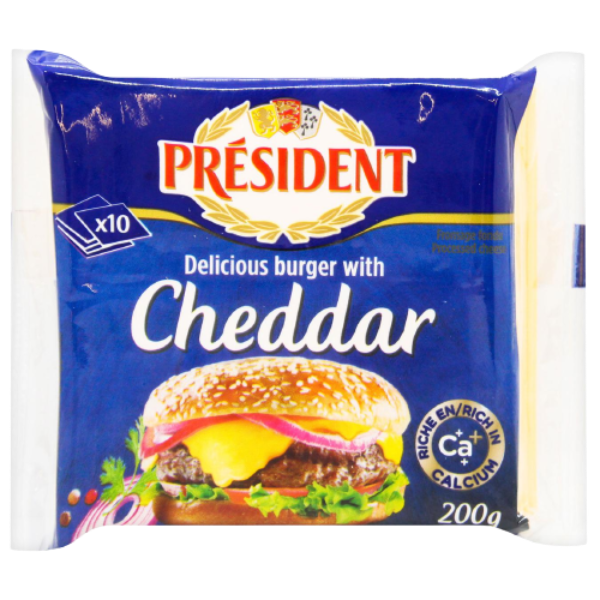 President Delicious Burger Cheddar 200G