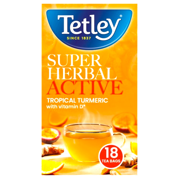 Tetley Tea Super Herbal Tumeric 20S 40G