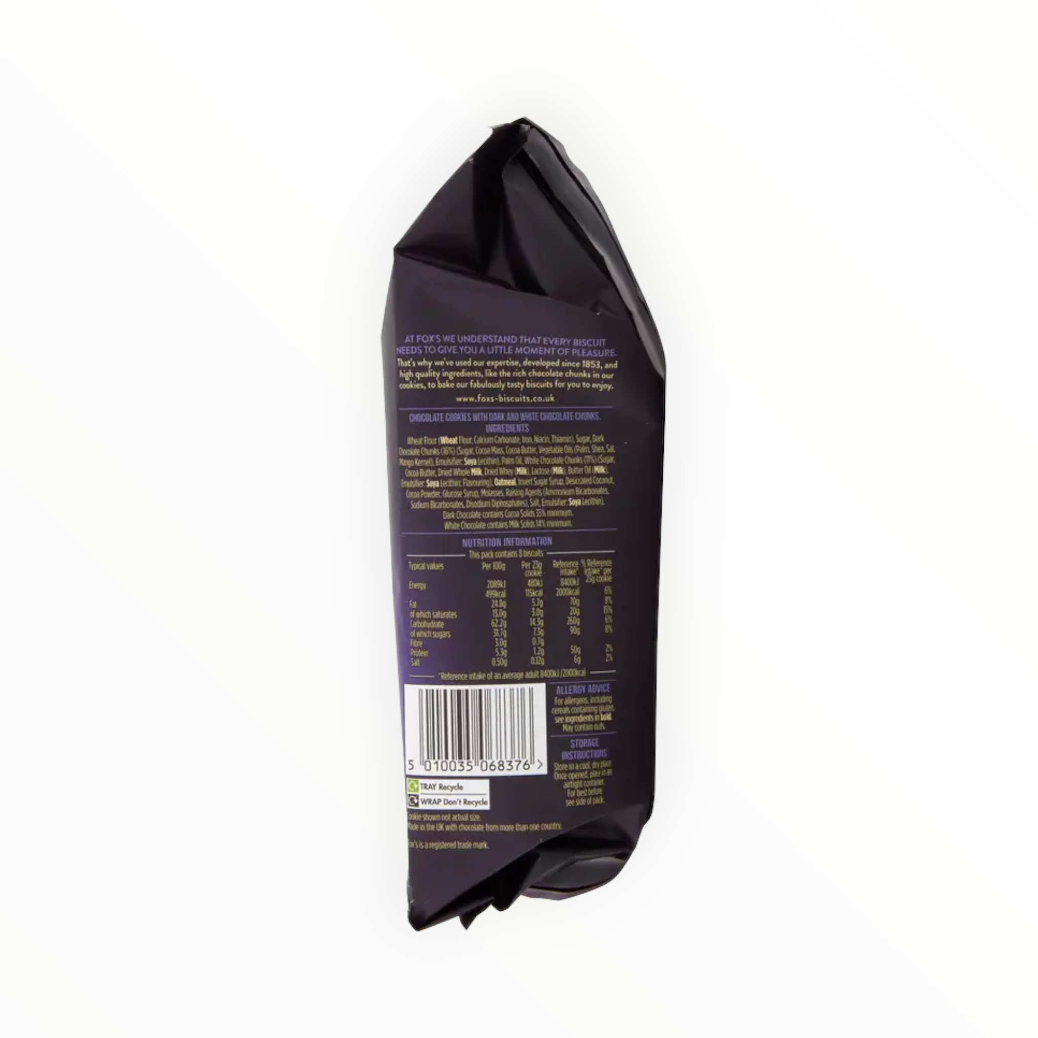 Fox's Fabulous Chocolatey Half-Coated Milk Chocolate Cookies 175G
