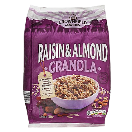 Crownfield Raisin & Almond Granola 1Kg