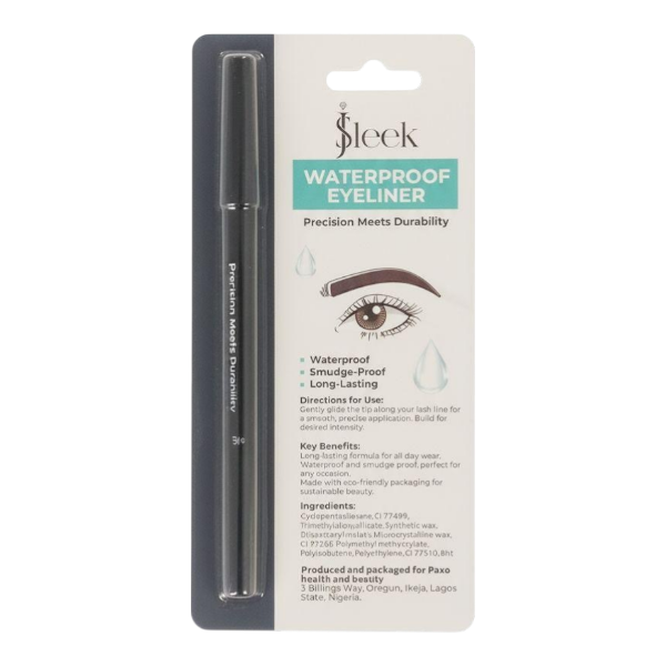 J Sleek Waterproof Eyeliner Black 1Un