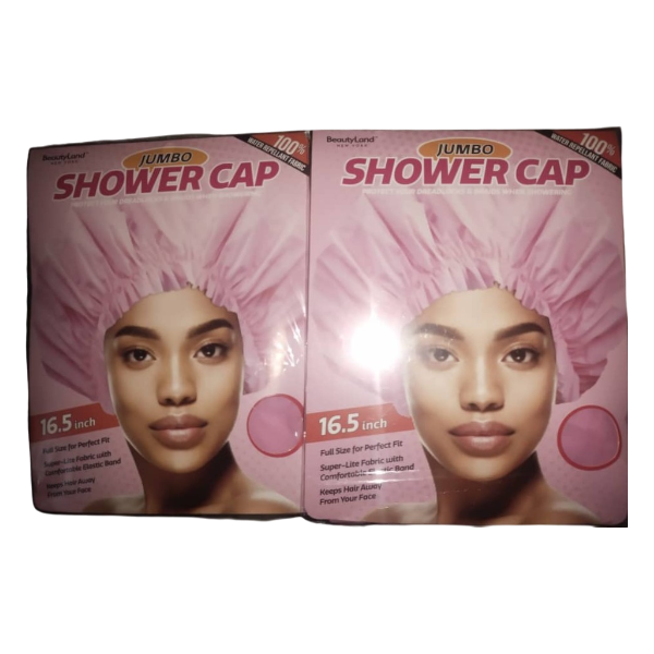 Beautyland Jumbo Shower Cap Pink Color 16.5 Inch