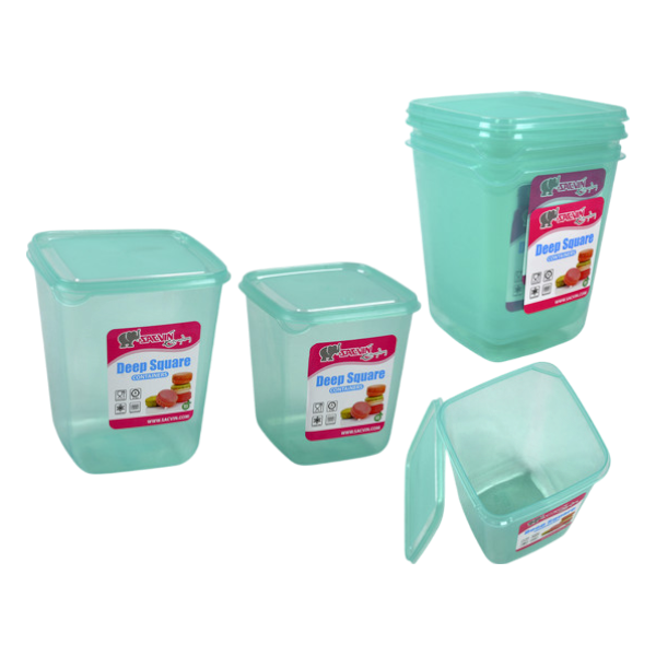 Sacvin Everyday Square Container Set (3 In 1)
