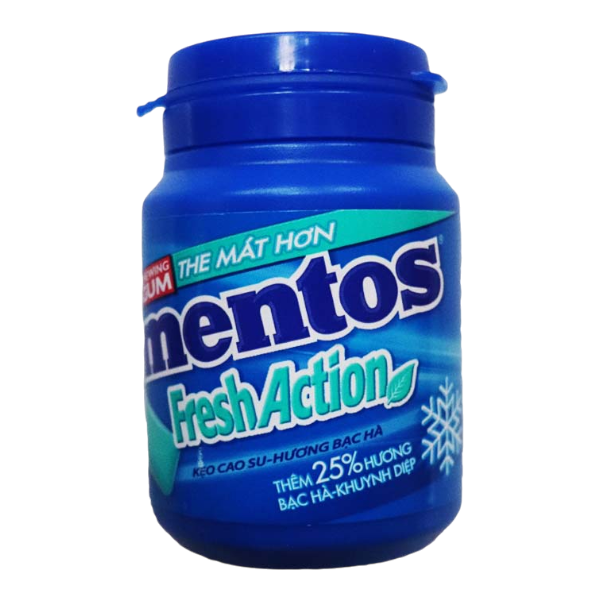 Mentos Fresh Action Menthol Medicated Gum 60Un
