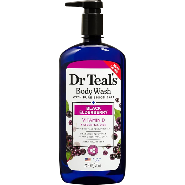 Dr. Teal's Body Wash Black Elderberry 709Ml
