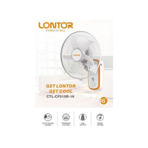 Lontor 16" Rechargeable Wall Fan Ctl-Cf015R-16