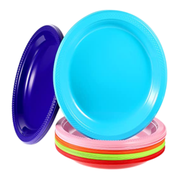 Disposable Plates Colored 50Un