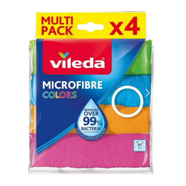 Vileda  Microfibre Colorful Cloth 4Un