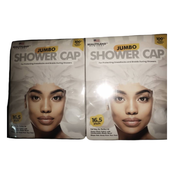 Beautyland Jumbo Shower White Color Cap 16.5 Inch