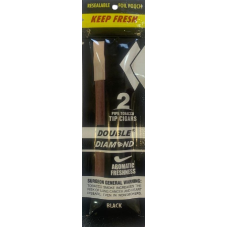 Double Diamond Black 2 Tip Cigars