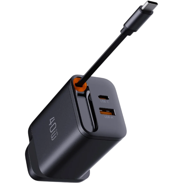 Vaib Gans Charger + Retractable Cable Vb-Type C-040
