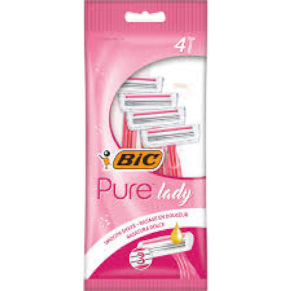 Bic Shaving Stick Pure Lady 4Un