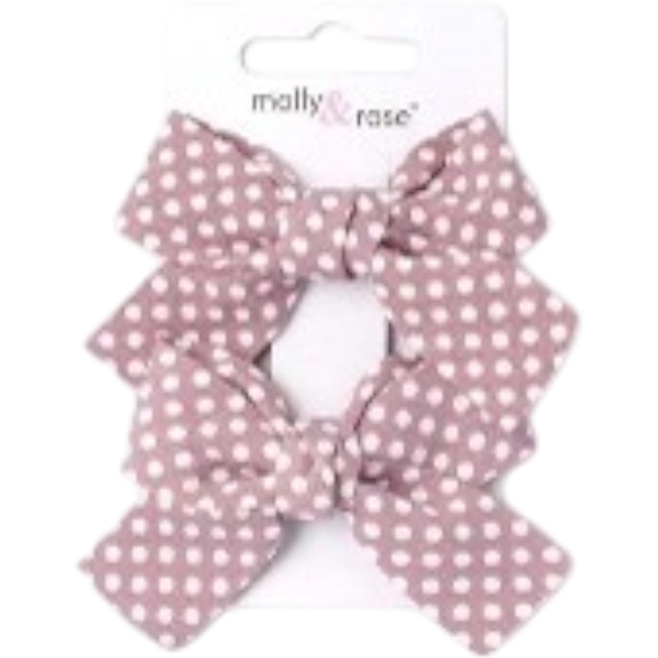Fs Clip Bow Poca Dot Purple