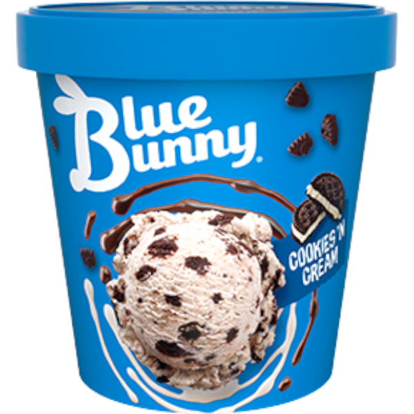 Blue Bunny Cookies & Cream 414Ml