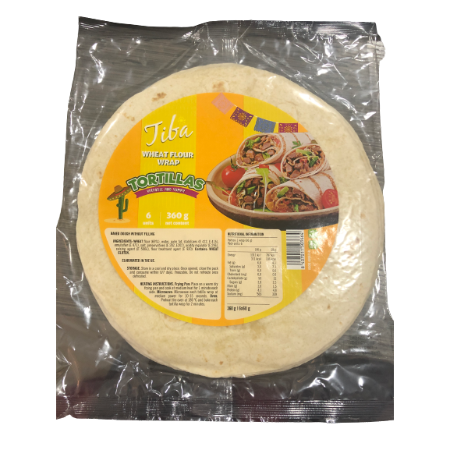 Tiba Tortillas Bread 6Wraps 360G