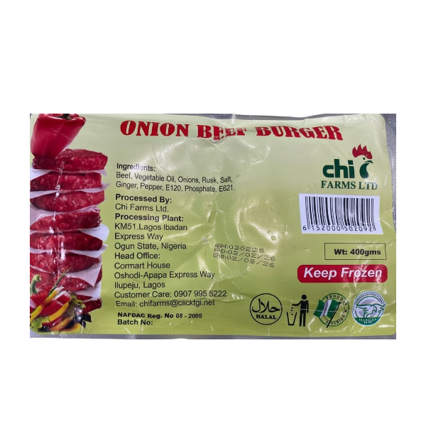 Chi Onion Beef Burger 400G