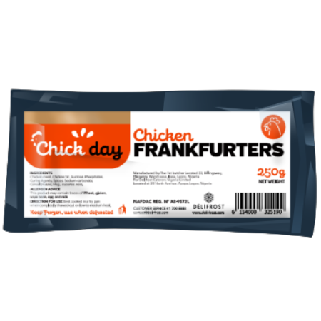 Chick Day Chicken Frankfurters 250G