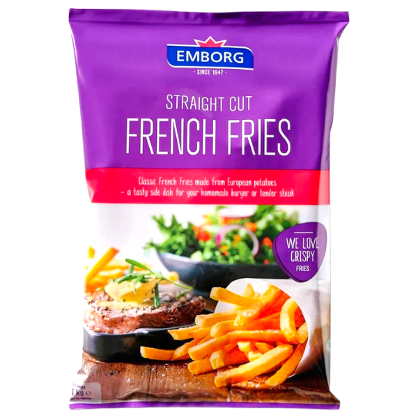 Emborg French Fries Straight Cut 1Kg