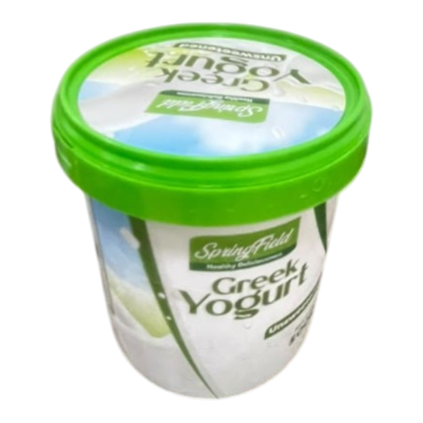 Springfield Greek Yogurt Plain Unsweetened 500Ml