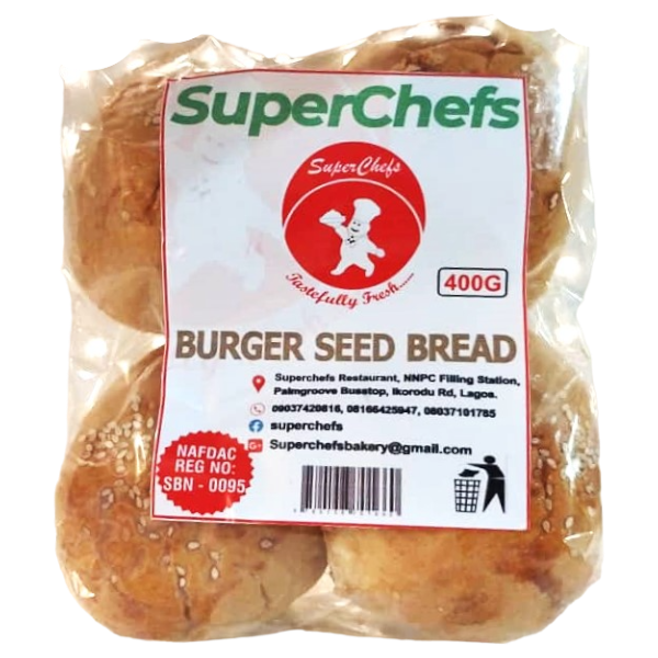 Superchefs Burger Seeded Bread 400G