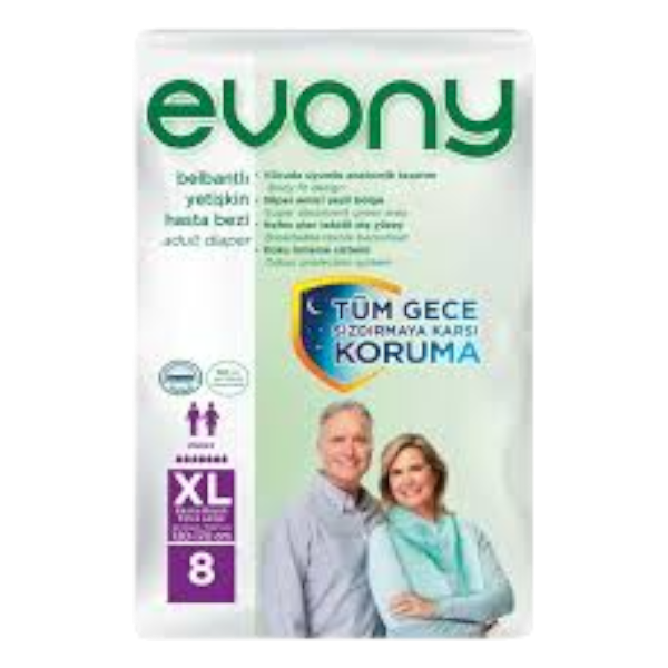 Evony Adult Diaper Extra Large 8Un