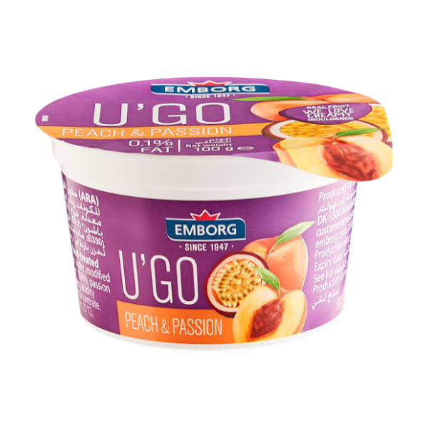 Emborg Ugo Peach & Passion Milk Dessert 100G