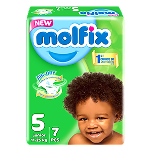 Molfix 5 Junior Air-Dry Daipers 11-25Kg 7Un