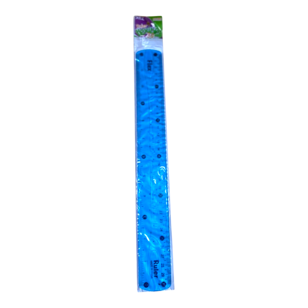 Wiseguys Multi-Colour (30Cm) Plastic Flexible Ruler