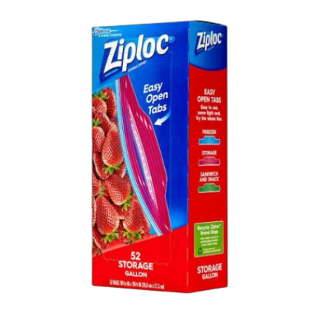 Ziploc Gallon Storage Bags 52Un