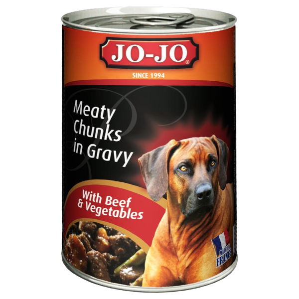 Jo-Jo Premium Meaty Chunks In Gravy With Beef & Vegetable 400G