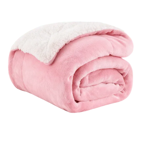 Flannel Blanket 89 X 95Cm (Pink)
