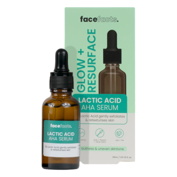 Facefacts Glw+Resrf Lactic Acid-Aha Serm