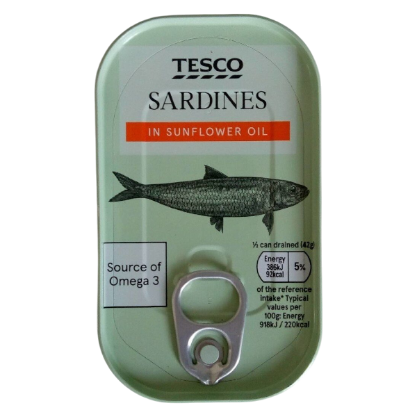Tesco Sardines In Sunflower Oil 120G
