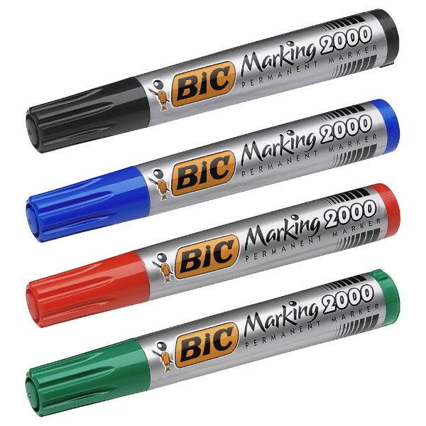 Bic Permanent Markers Bullet Tip Marking 2000  4Un