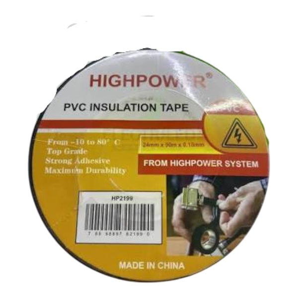 Highpower Pvc Insulation Tape 24Mm X 50M X 0.18Mm