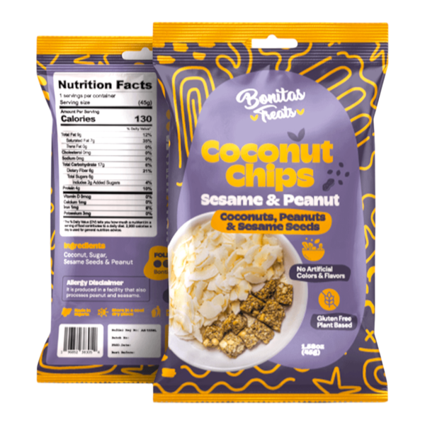 Bonita’s Treats Coconut Chips Sesame Peanut Mix Flavour 45G