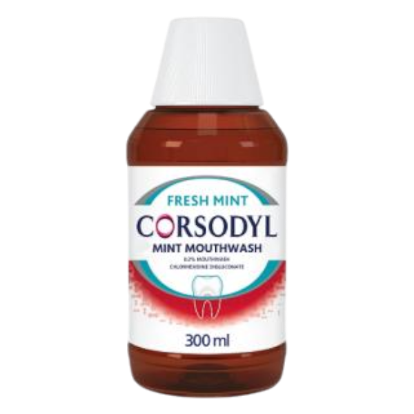 Corsodyl Anti-Bacterial Mouthwash Fresh Mint 300Ml
