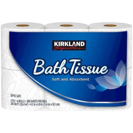 Kirkland Signature Bath Tissue 2Ply By (11.4Cm X 10.1Cm) 6Rolls