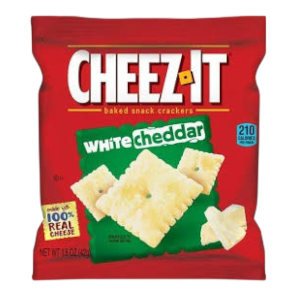 Cheez It Baked Snack Crackers White Cheddar 42G
