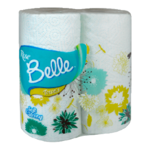 Rose Belle Tissue Twin Towels 2Ply 2Rolls