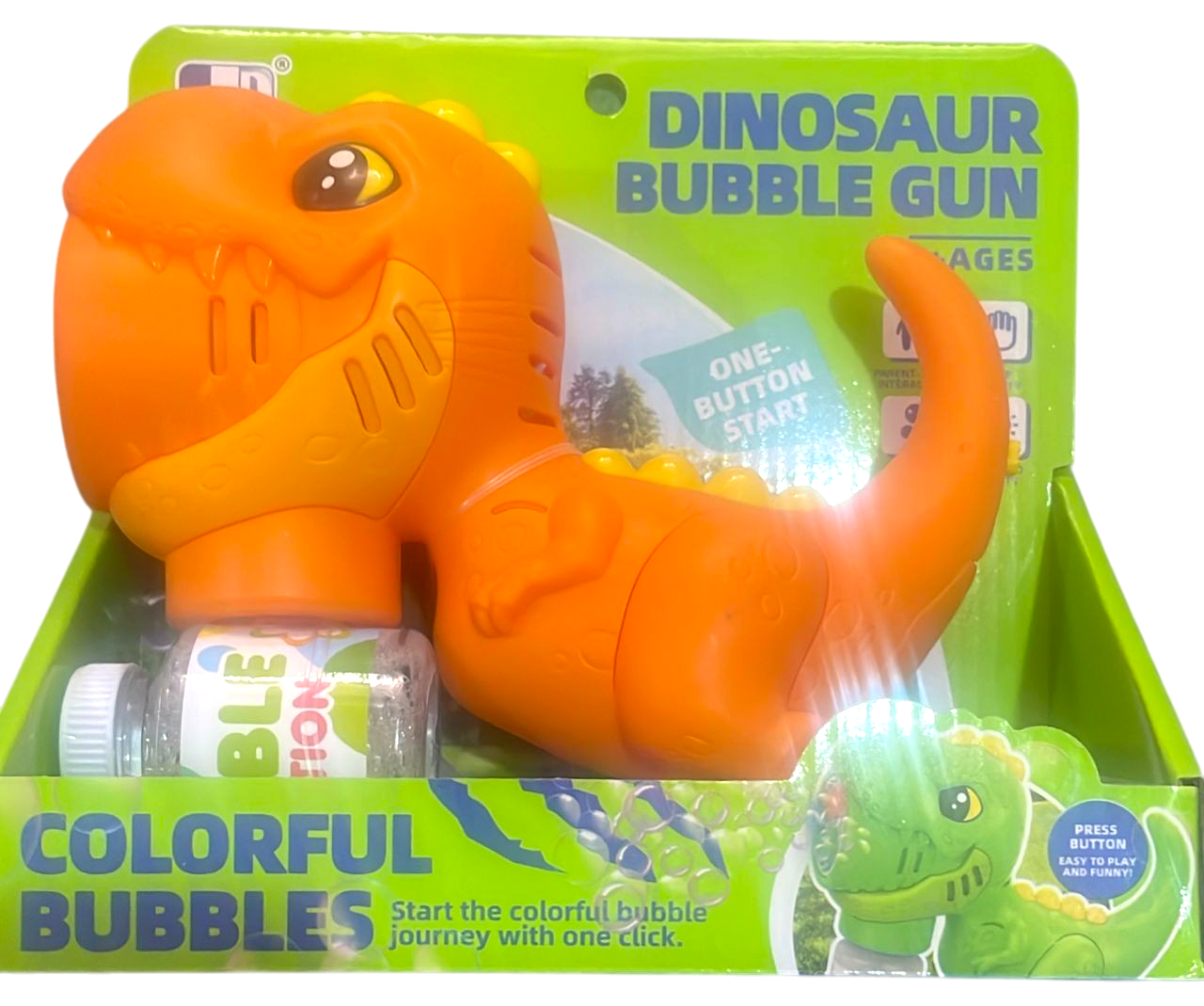 Dinosaur Bubble Gun With Automatic Bubble Blower (P82158)
